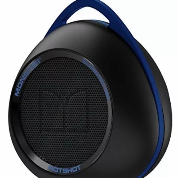 Monster SuperStar HotShot Portable Bluetooth Speaker, Black/Neon Blue - Picture 3 of 7